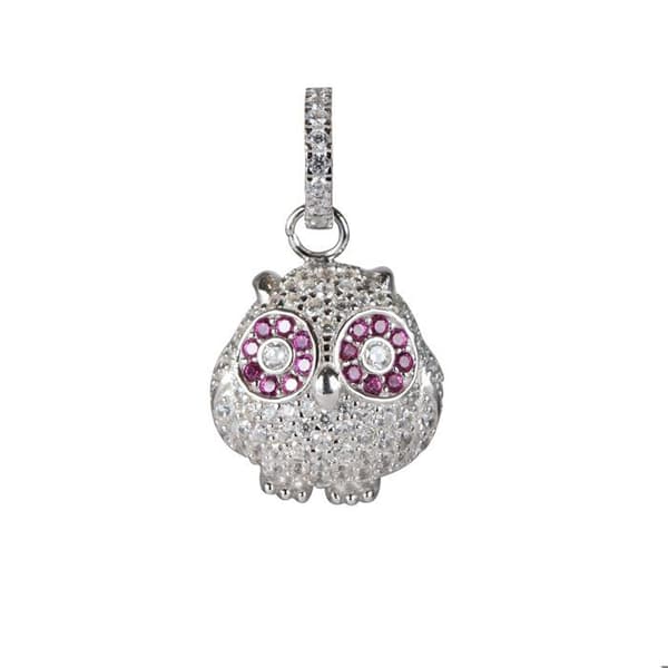 Hängeörhänge Dam - Lancaster - JLA-PEN-OWL-1 - Uggla - Vit - Silver