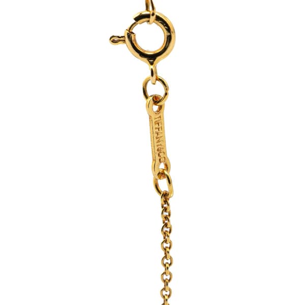 Pre-owned Tiffany Elsa Peretti 18K Yellow Gold Open Teardrop Pendant Necklace Gold