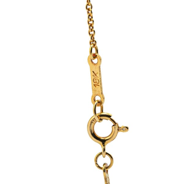 Pre-owned Tiffany Elsa Peretti 18K Yellow Gold Open Teardrop Pendant Necklace Gold