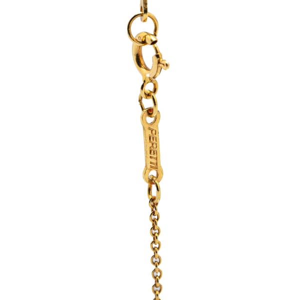 Pre-owned Tiffany Elsa Peretti 18K Yellow Gold Open Teardrop Pendant Necklace Gold
