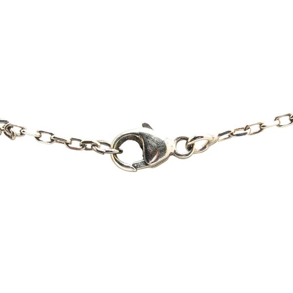 Pre-owned Hermès Palladium Plated and Swift O Kelly Pendant Necklace Silver