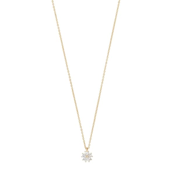 Snö - Nisi Flower Pendant Neck 40 Guld One Size