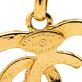 Miniatyrbilde 2 av 5: Pre-owned Chanel Gold Plated CC Heart Pendant Necklace Gold
