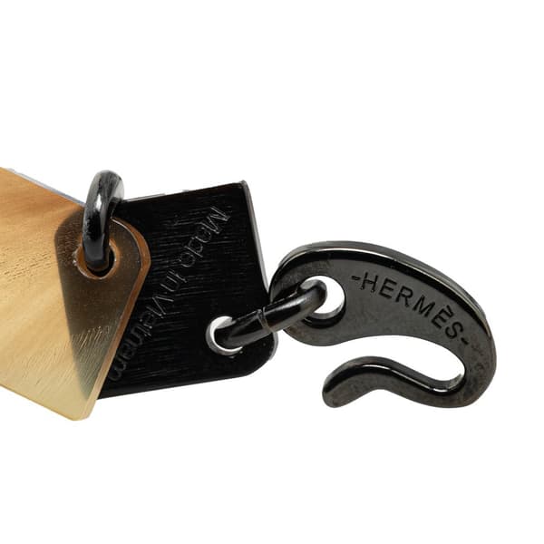 Pre-owned Hermès Buffalo Horn and Lacquer Lena Necklace Brown