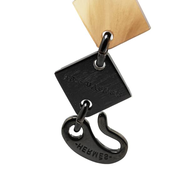 Pre-owned Hermès Buffalo Horn and Lacquer Lena Necklace Brown