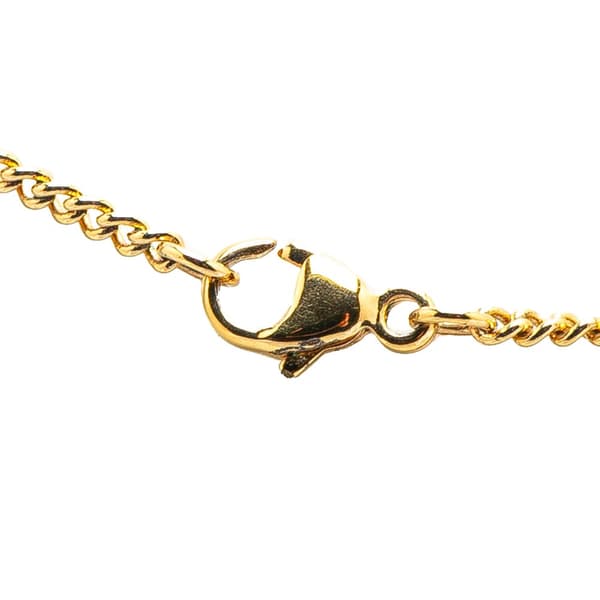 Pre-owned Louis Vuitton Gold Plated Monogram Charms Necklace Gold