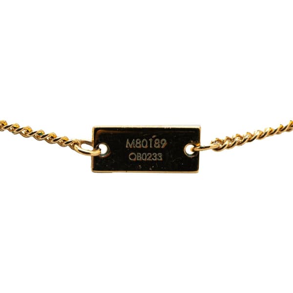 Pre-owned Louis Vuitton Gold Plated Monogram Charms Necklace Gold
