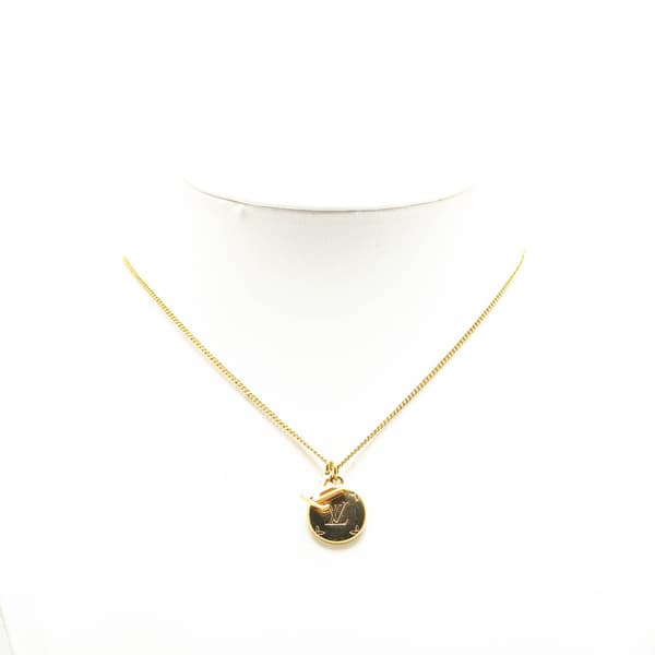 Pre-owned Louis Vuitton Gold Plated Monogram Charms Necklace Gold