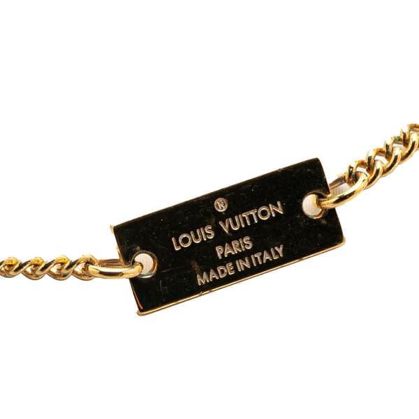 Pre-owned Louis Vuitton Gold Plated Monogram Charms Necklace Gold