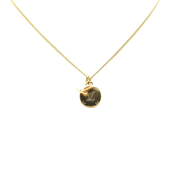 Pre-owned Louis Vuitton Gold Plated Monogram Charms Necklace Gold