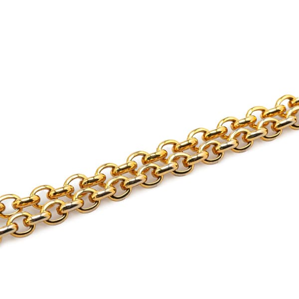 Pre-owned Chanel Gold Plated CC Round Pendant Necklace Gold