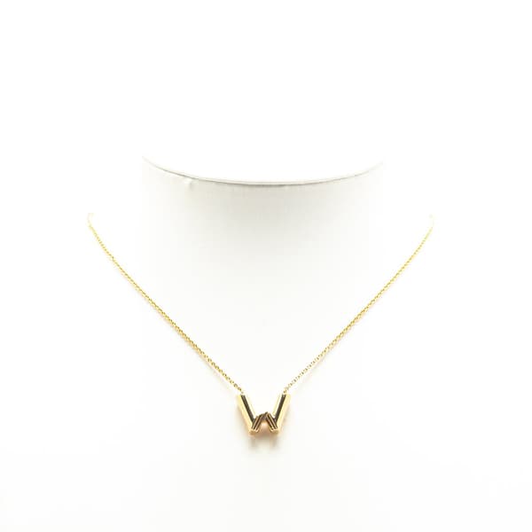 Pre-owned Louis Vuitton Gold Plated LV and Me Letter W Pendant Necklace Gold