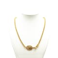 Pikkukuva 4 / 5: Pre-owned Chanel Gold Plated CC Oval Pendant Necklace Gold