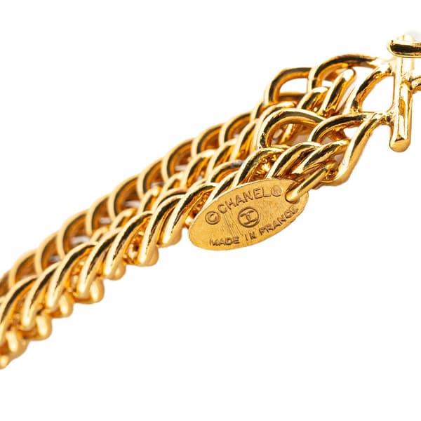 Pre-owned Chanel Gold Plated Lion Head Choker Necklace Gold