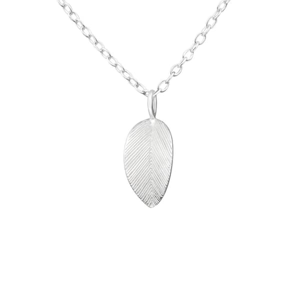 Äkta Silver 925 Löv m Kedja. Alla Hjärtans Dag