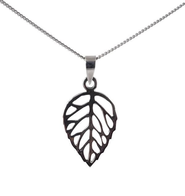 Löv Halsband i äkta silver