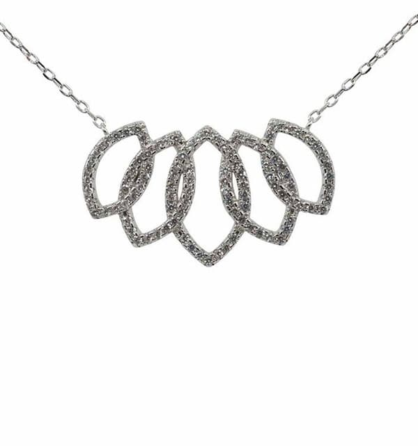 Halsband i äkta silver prydd med Kubisk Zirkonia