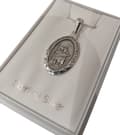 Miniatyrbild 2 av 2: Äkta Sterling Silver Saint Christopher Protectus Hänge m Kedja
