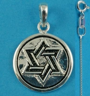 Davidsstjärnan Äkta 925 Sterling Silver Halsband