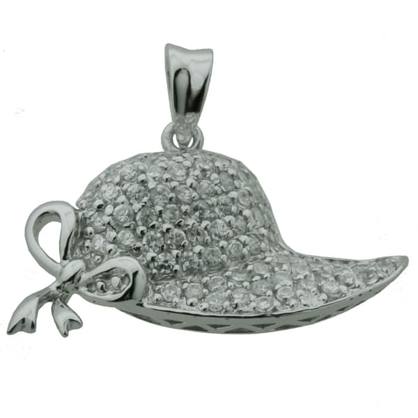 Hatt Halsband i äkta silver prydd med Kubisk Zirkonia . Alla hjärtans dag