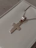 Miniatyrbild 2 av 3: Äkta 925 Sterling Silver Liten Kors Halsband