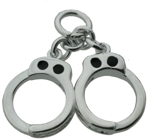 Äkta 925 Sterling Handbojor Halsband. Alla hjärtans dag
