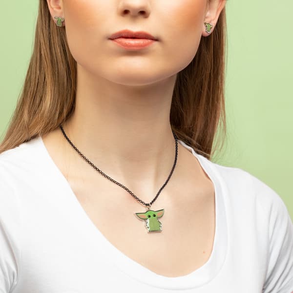 Star Wars Baby Yoda Set necklace + earrings