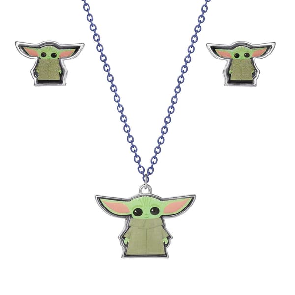 Star Wars Baby Yoda Set necklace + earrings