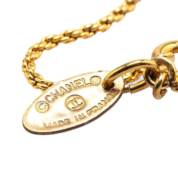 Pre-owned Chanel Gold Plated Chain Necklace Gold