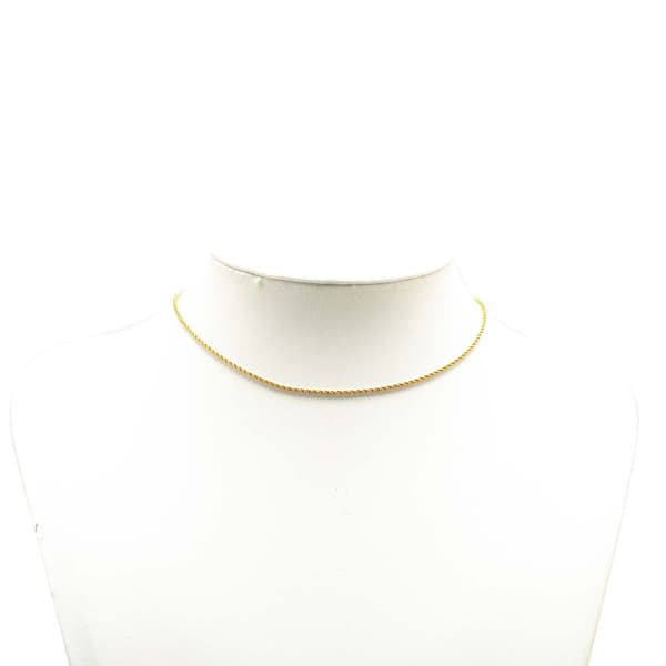 Pre-owned Chanel Gold Plated Chain Necklace Gold