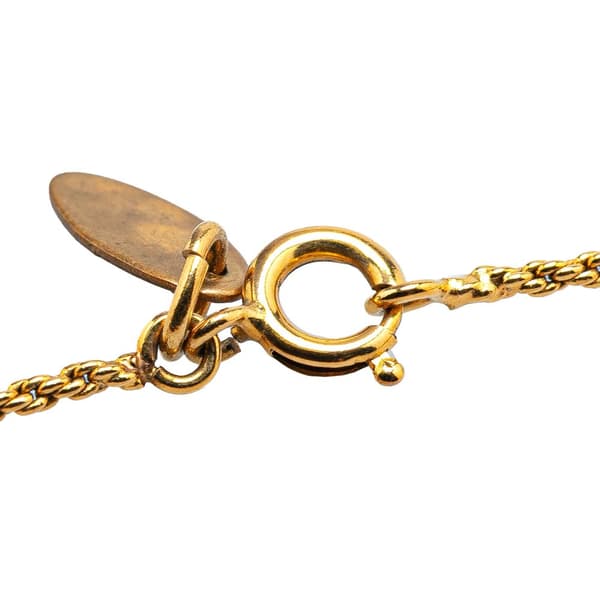 Pre-owned Chanel Gold Plated Chain Necklace Gold