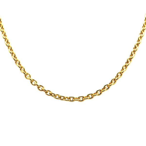 Pre-owned Chanel Gold Plated CC Round Pendant Necklace Gold