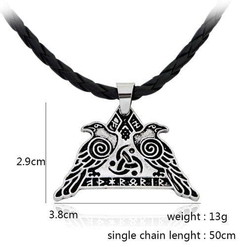 Legends Rune Odin's Crow Hammer Vikings Necklace Halsband
