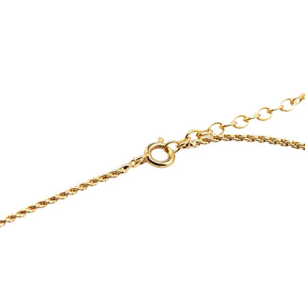 Pre-owned Dior Gold Plated CD Crystal Pendant Necklace Gold