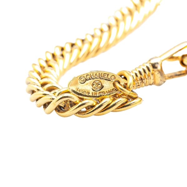 Pre-owned Chanel Gold Plated 31 Rue Cambon Dog Tag Pendant Necklace Gold