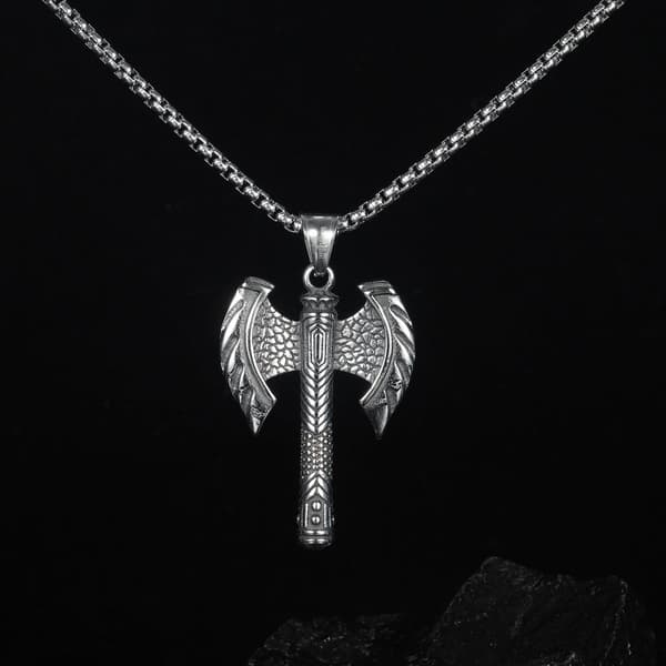 HALSBAND Silver LABRYS AXE GOTISK RIDDARE 384