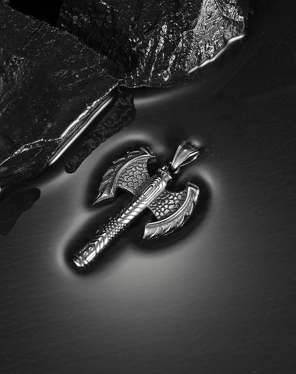 HALSBAND Silver LABRYS AXE GOTISK RIDDARE 384