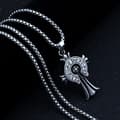 Miniatyrbild 3 av 5: HALSBAND Silver Stål KELTISKT KORS RUNE 373