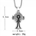 Miniatyrbild 2 av 5: HALSBAND Silver Stål KELTISKT KORS RUNE 373