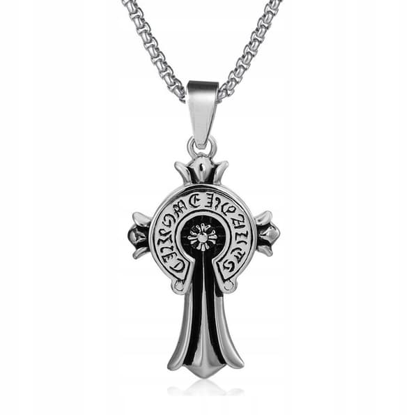 HALSBAND Silver Stål KELTISKT KORS RUNE 373