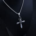 Miniatyrbild 4 av 9: HALSBAND Silver Stål KORS KORSBÖN 368