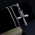 Miniatyrbild 7 av 9: HALSBAND Silver Stål KORS KORSBÖN 368