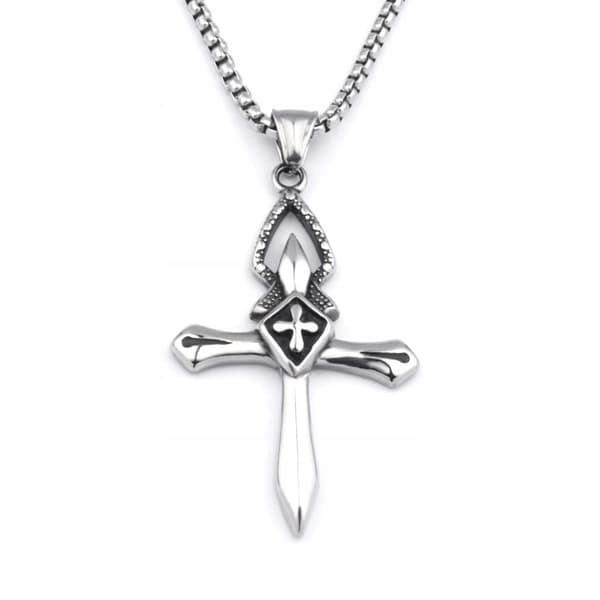 HALSBAND Silver Stål KORS KORSBÖN 368