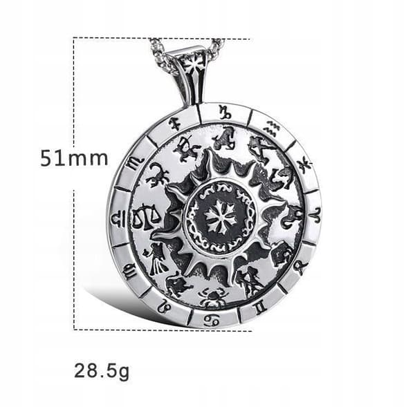 HALSBAND Silverkedja ZODIAKEN STJERNESKÅDE 365