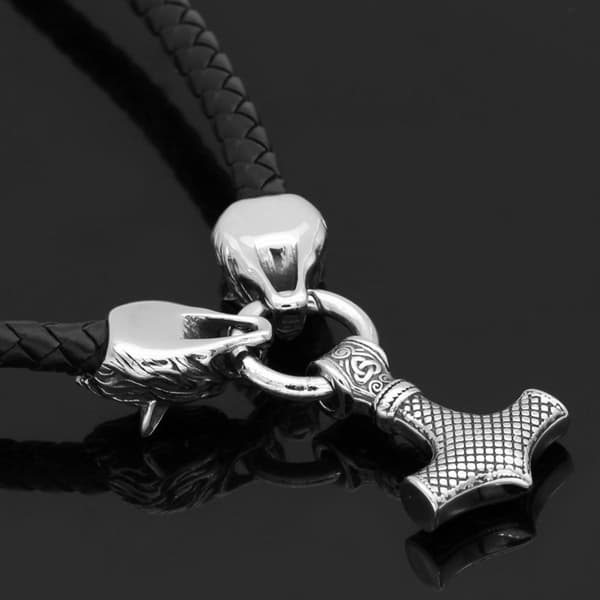 HALSBAND Silver Herr TORS HAMMARE Vargar TJOCK 356