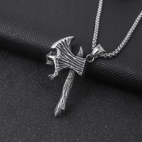NORDISKT VIKINGHALSBAND AXE DÖDJESKÅL 350