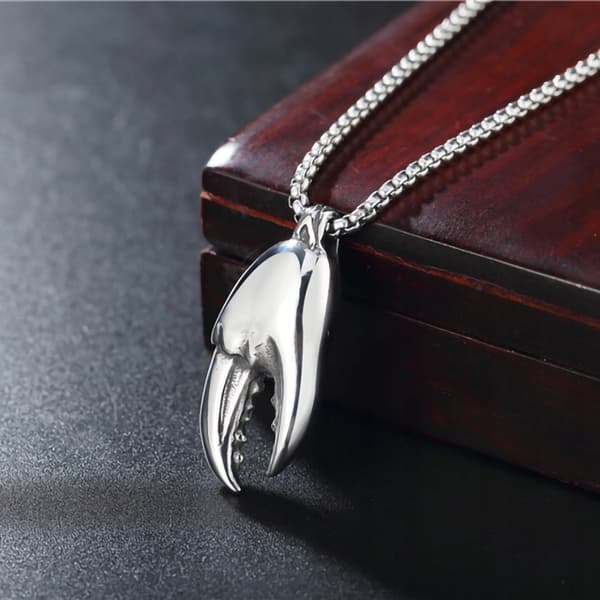 HALSBAND Silverkedja KRABBAKLÄMMOR 349