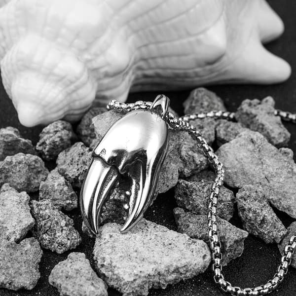 HALSBAND Silverkedja KRABBAKLÄMMOR 349
