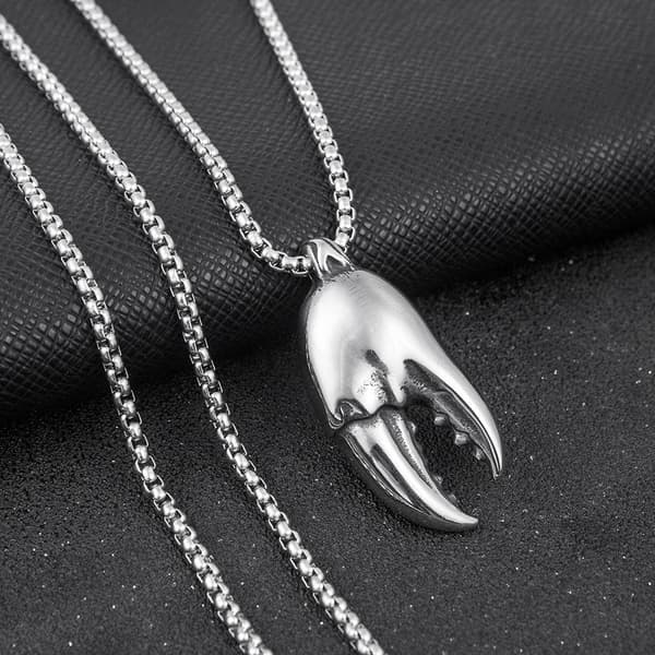 HALSBAND Silverkedja KRABBAKLÄMMOR 349