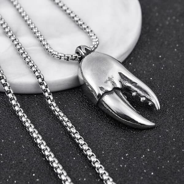 HALSBAND Silverkedja KRABBAKLÄMMOR 349